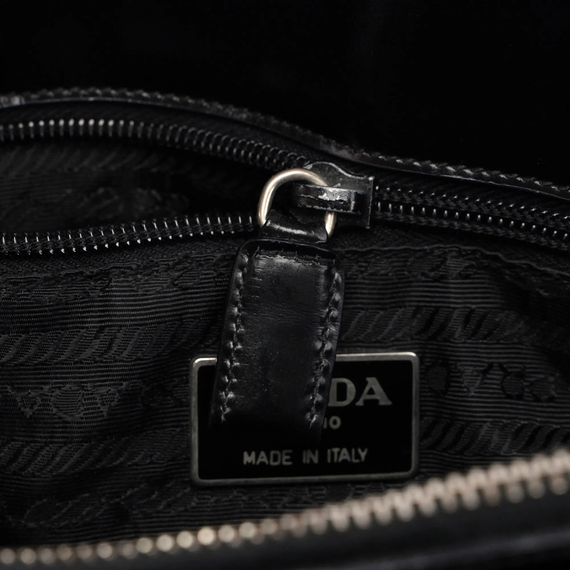 1995 Black Spazzolato Tote Bag