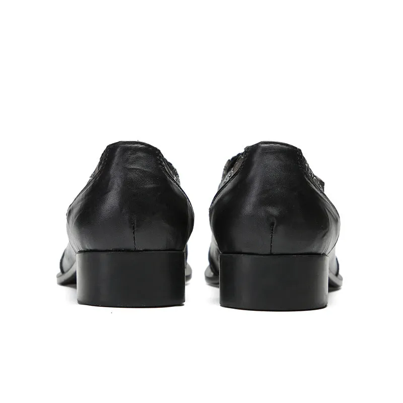 A wholesale leather shoe men's cowhide Korean version breathable formal men's leather shoes patent leather cowhide business pointed youth wedding shoes