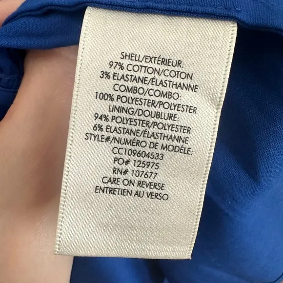 alice   olivia ann tiered mini dress in cobalt | short puff sleeves | size 4