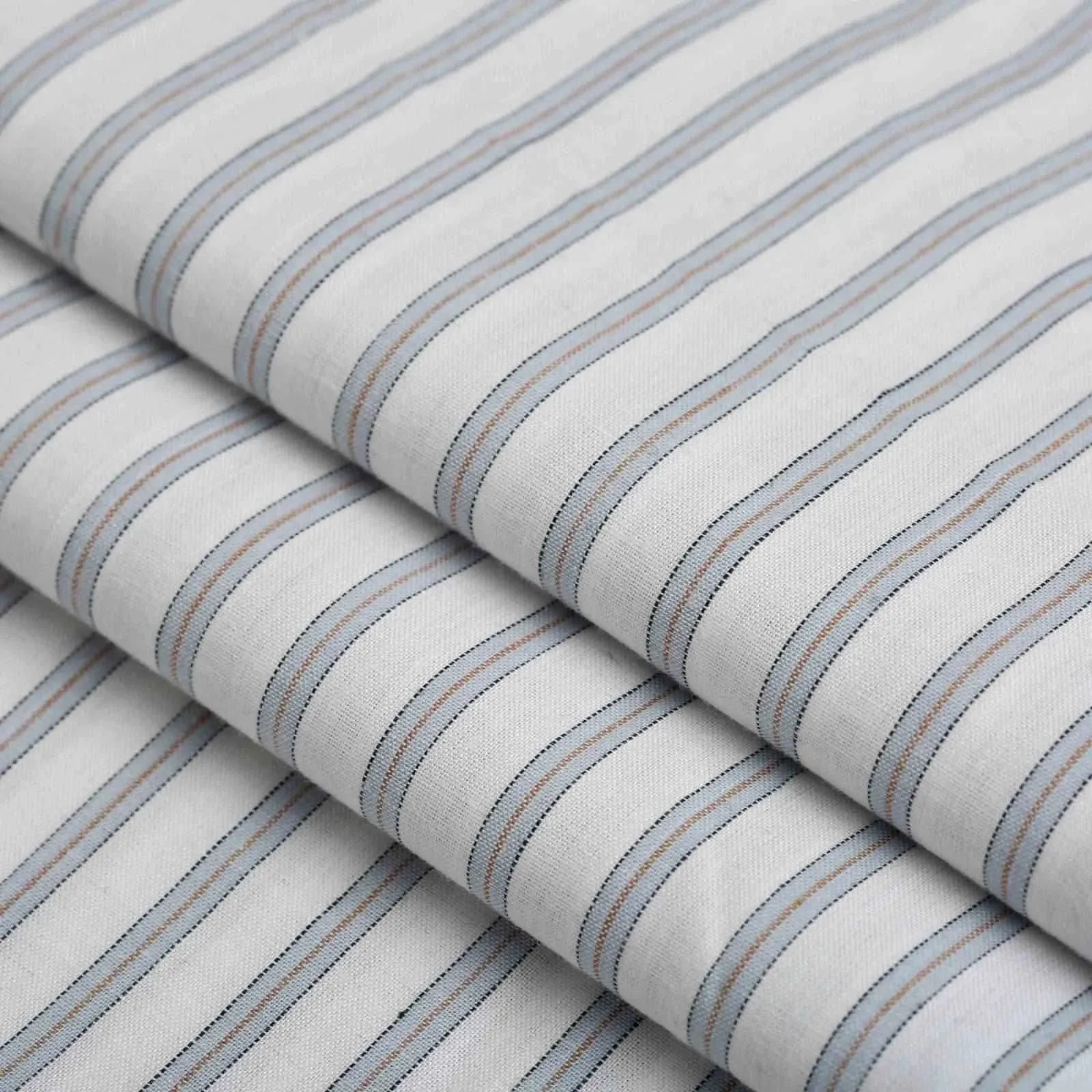 Ash Grey White Wide Striped Shirt