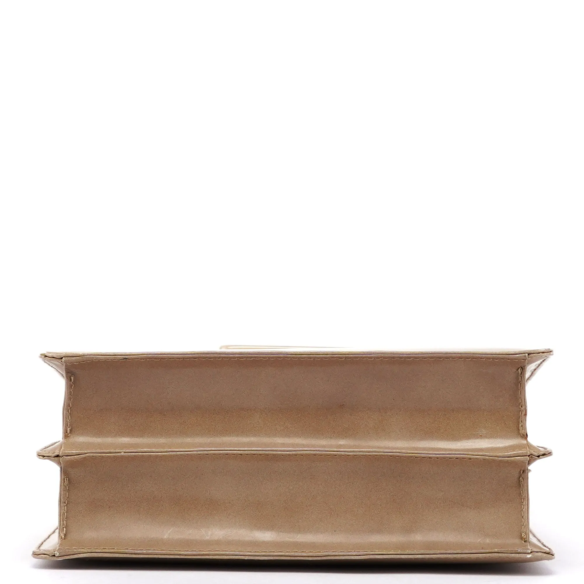 Beige Spazzolato Buckle Handbag