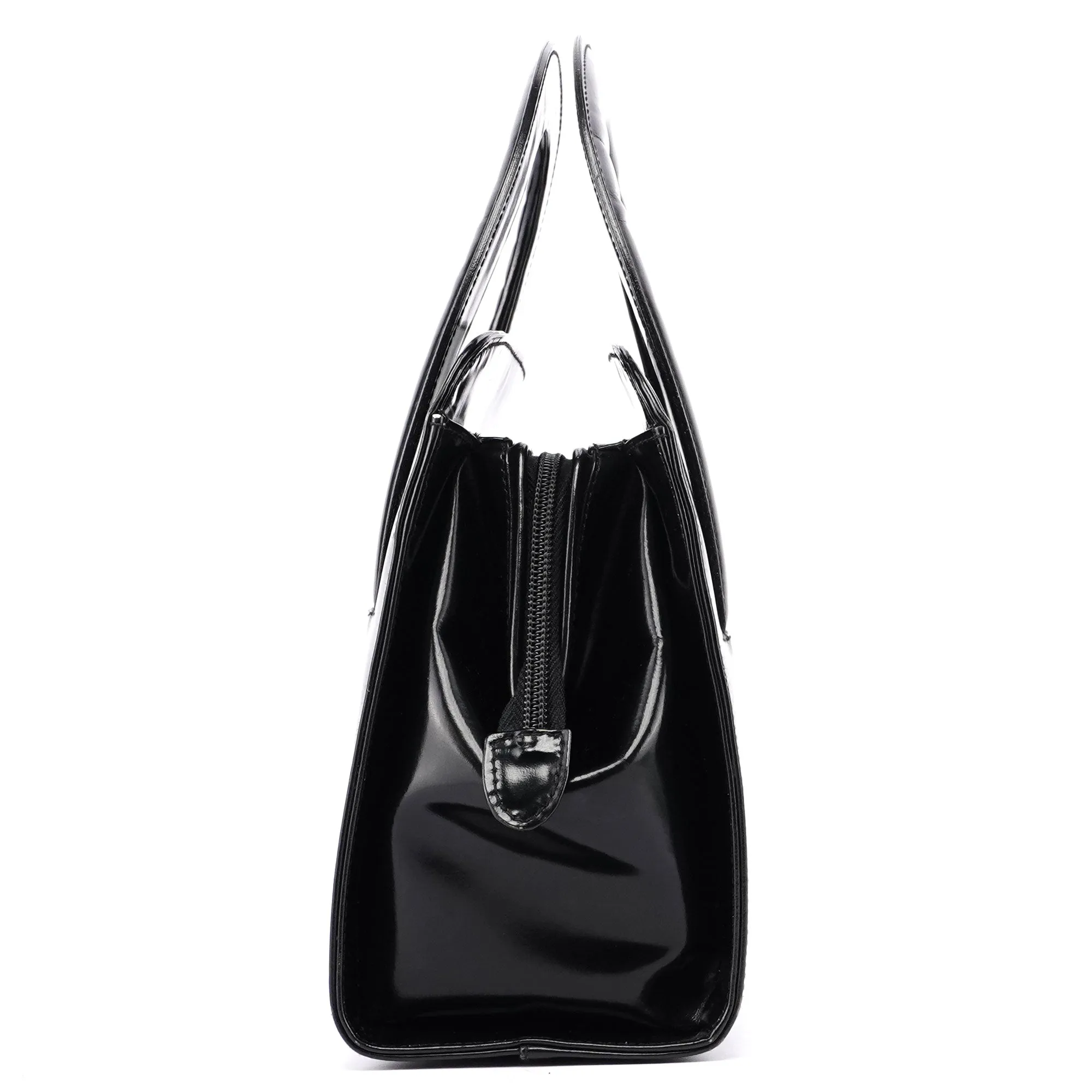 Black Spazzolato Asymmetrical Tote