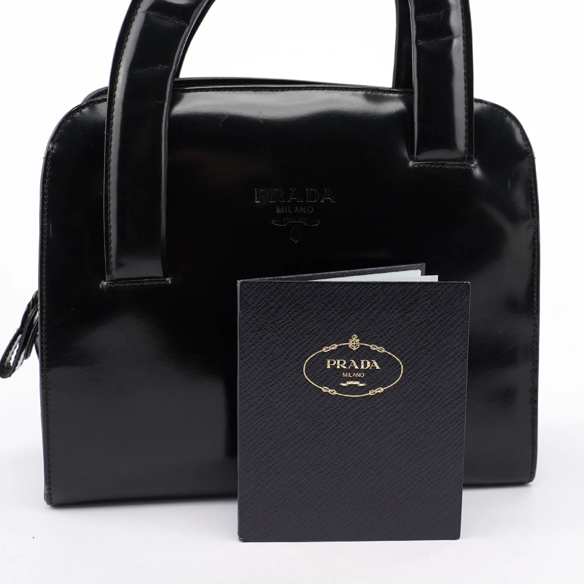 Black Spazzolato Asymmetrical Tote