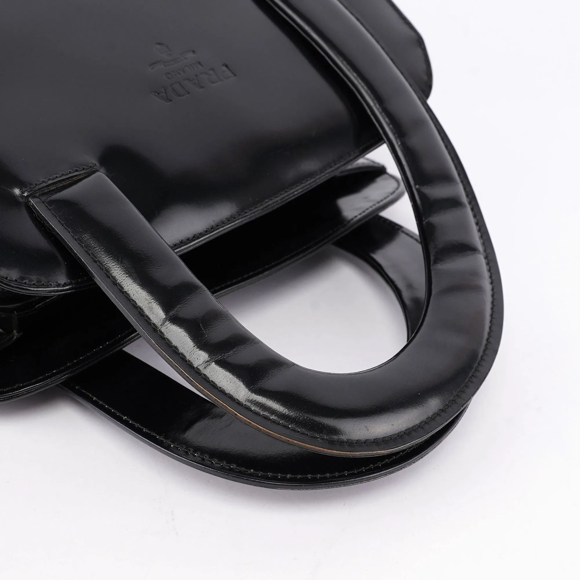 Black Spazzolato Asymmetrical Tote