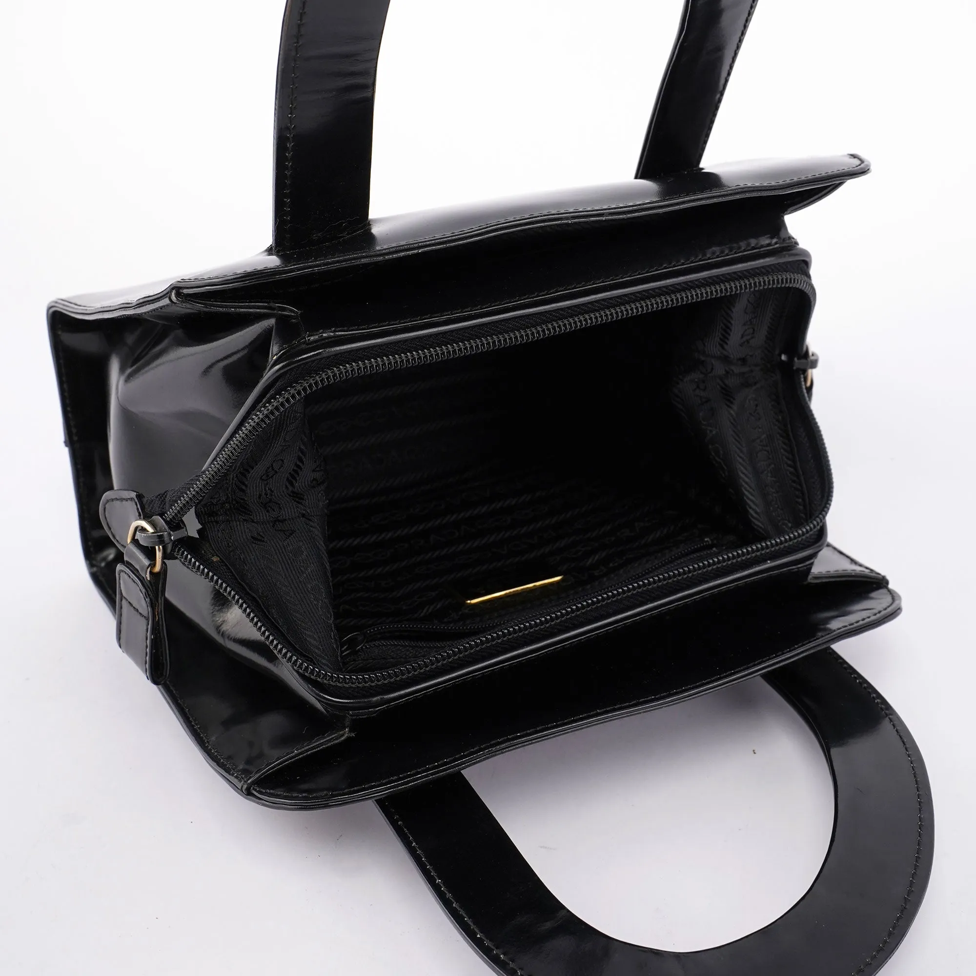 Black Spazzolato Asymmetrical Tote