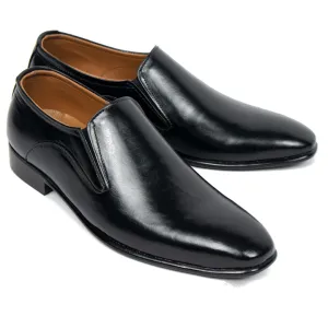 Black Wholecut Slip On Shoe – Premium Leather T Shape