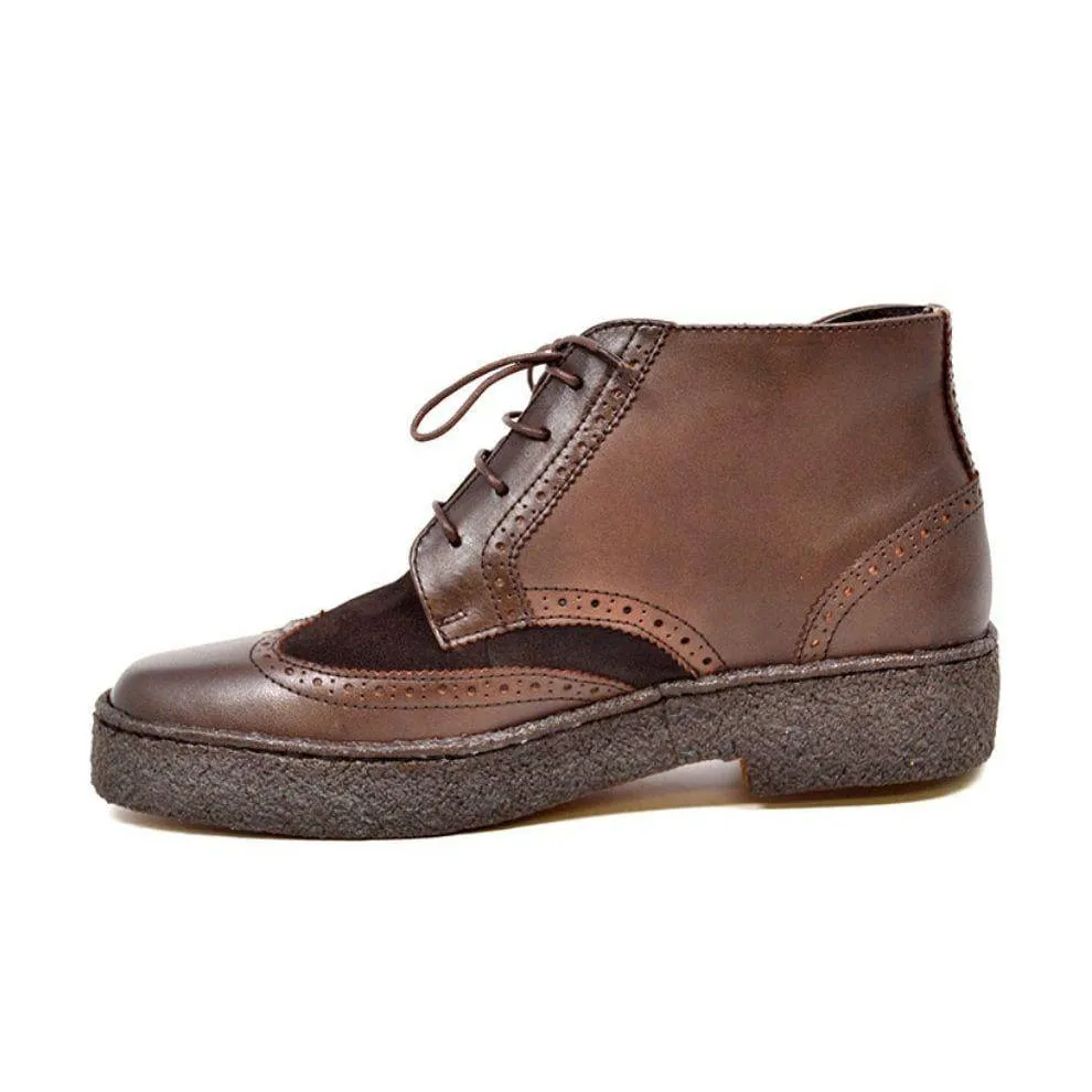 British Walkers Wingtips Limited Edition Men's Black Leather & Suede Ankle Boots