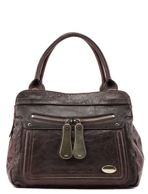 Brown Leather Bay 2-Way Tote Bag