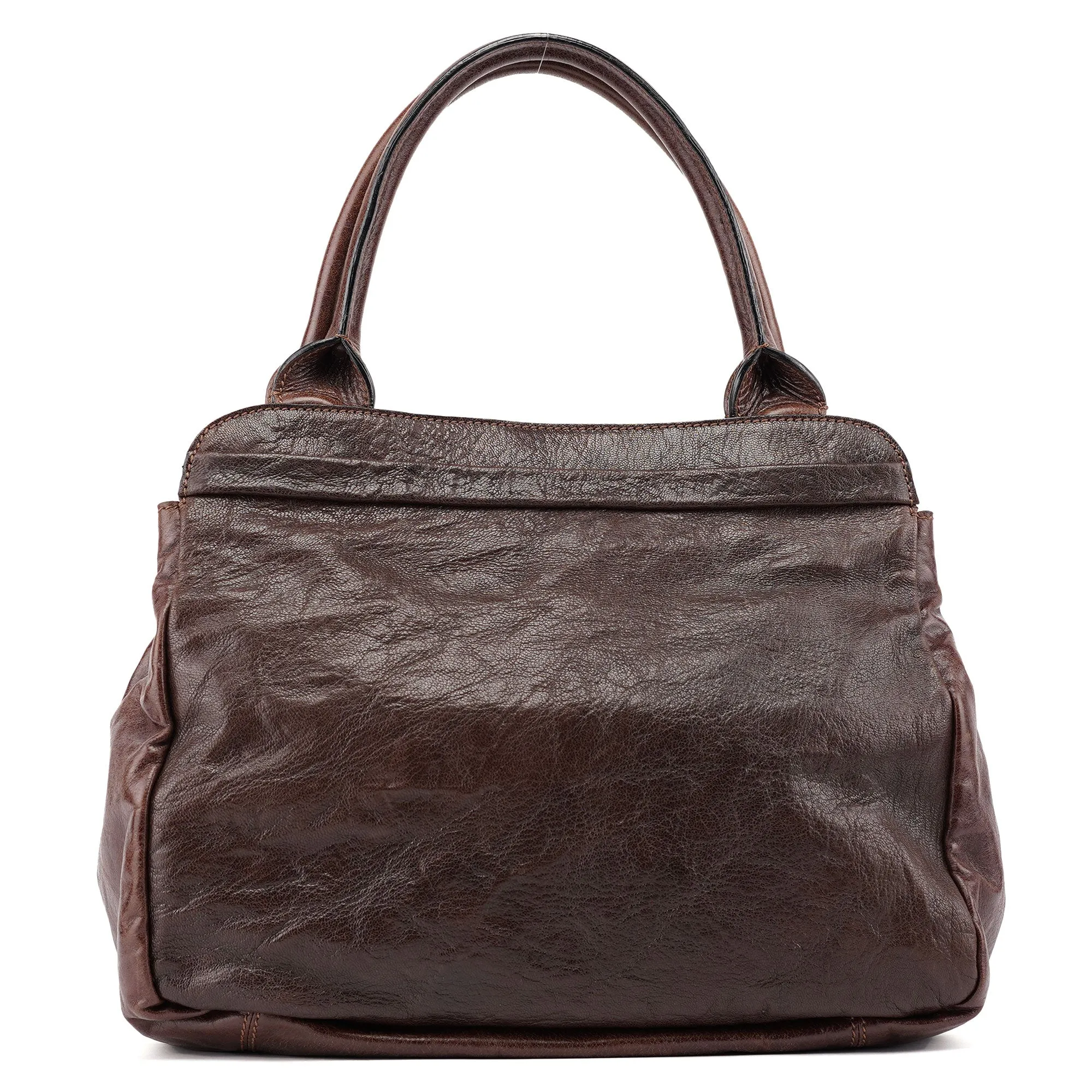 Brown Leather Bay 2-Way Tote Bag
