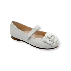 Camille- White Leather Mary Jane Shoes