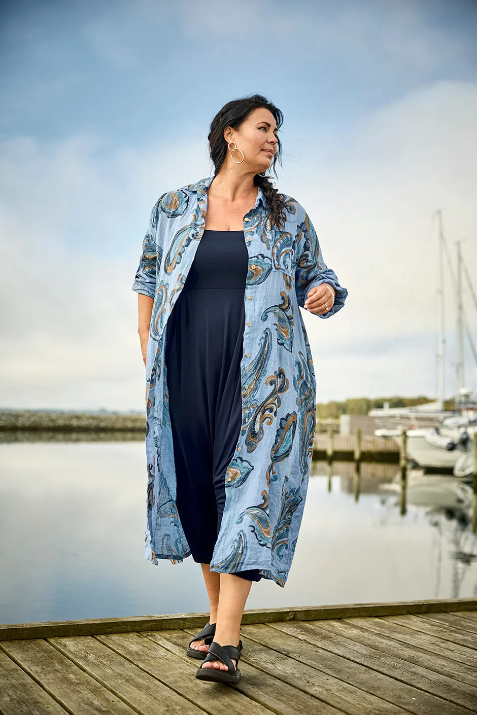 CARY DRESS - Blue mix