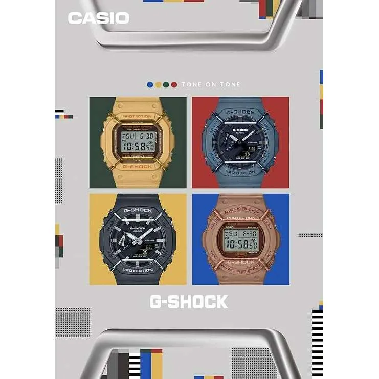 CASIO G-SHOCK TONE ON TONE SERIES ANALOG DIGITAL DIAL GREY MEN WATCH GA-2100PTS-8AJF