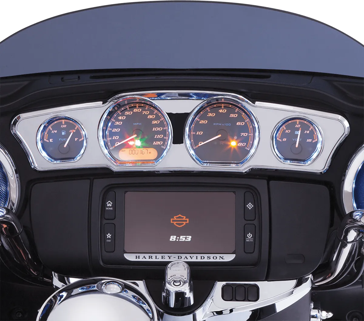 Ciro 42200 Chrome Dash Accent with LEDs