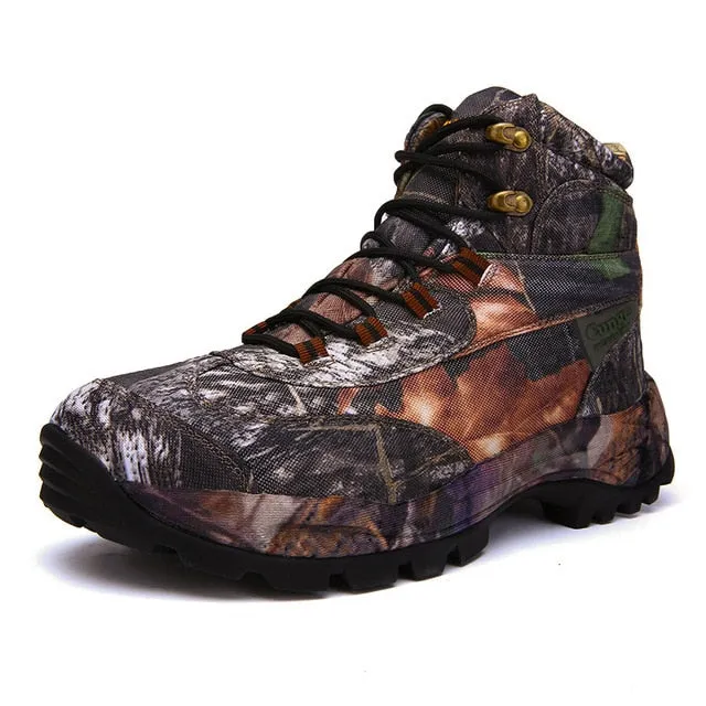 CUNGEL New Hot Style Men Hiking Shoes Winter Outdoor Walking Hiking BootsMountain Sport Boots Climbing Sneakers hunting boots