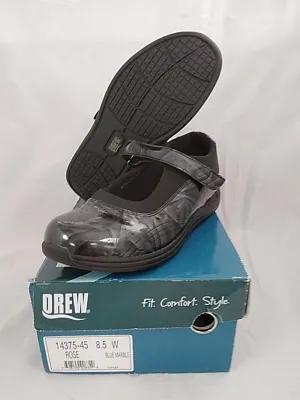 Drew Rose Shoes Women's Size 8.5 Black Mary Jane Patent Leather Comfort Orthopedic Walking Shoes