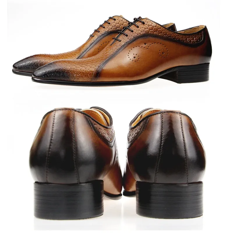 Elegant Wedding Men Leather Formal Dress Shoes