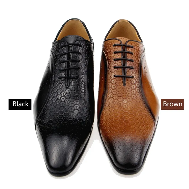 Elegant Wedding Men Leather Formal Dress Shoes