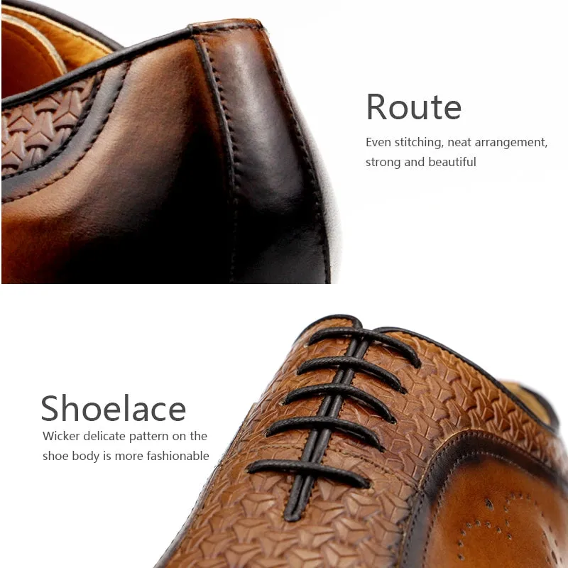 Elegant Wedding Men Leather Formal Dress Shoes