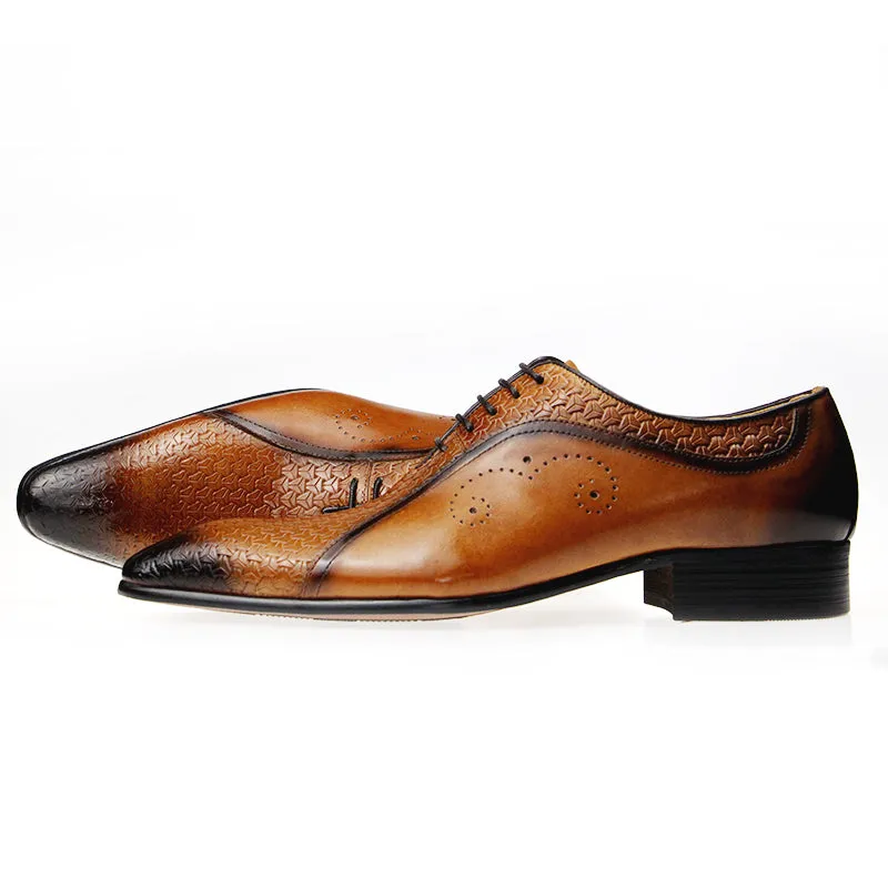 Elegant Wedding Men Leather Formal Dress Shoes