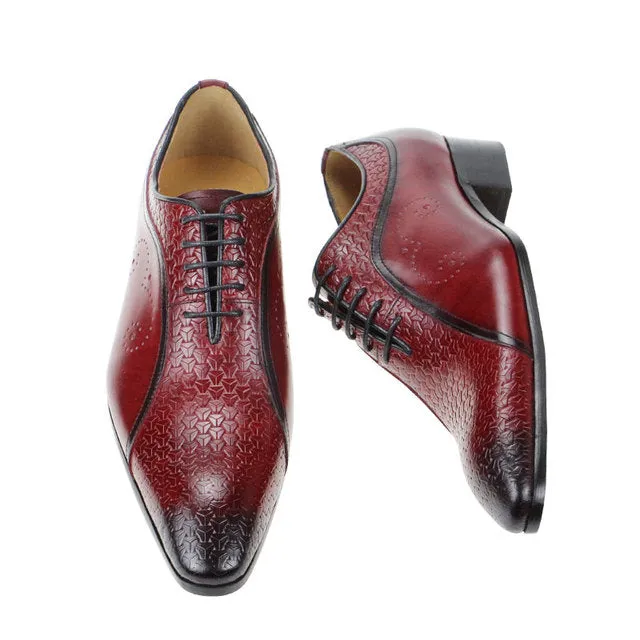 Elegant Wedding Men Leather Formal Dress Shoes