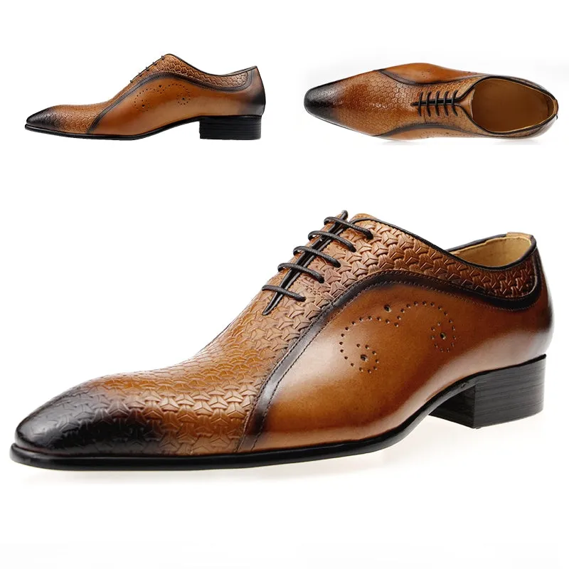 Elegant Wedding Men Leather Formal Dress Shoes