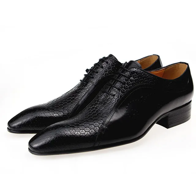 Elegant Wedding Men Leather Formal Dress Shoes