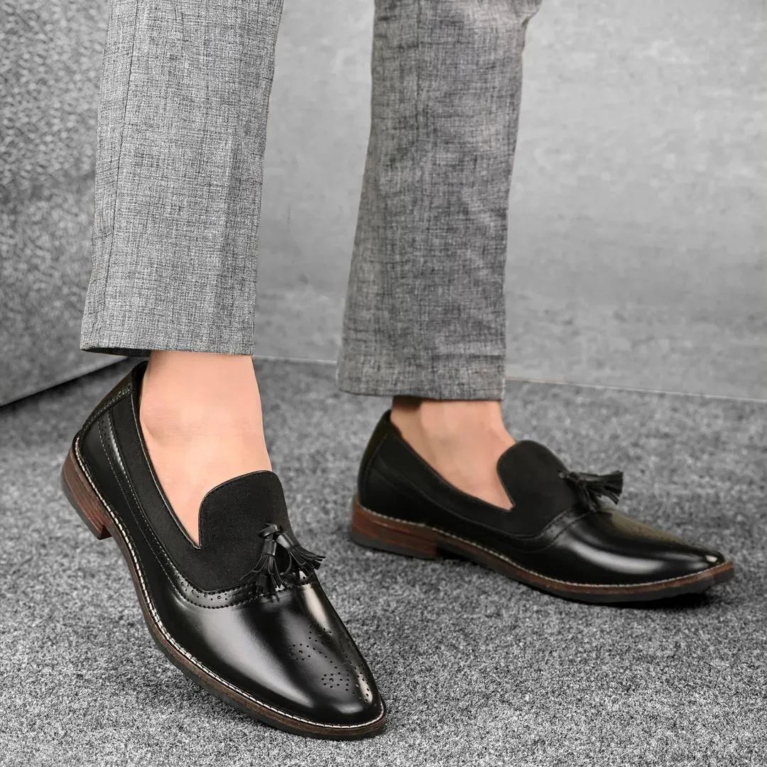 Fashionable Croc TASSEL Moccasins Formal Shoes For Office, Wedding And Party Wear-JonasParamount