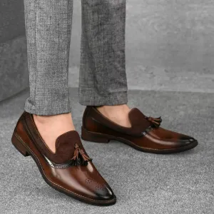 Fashionable Croc TASSEL Moccasins Formal Shoes For Office, Wedding And Party Wear-JonasParamount