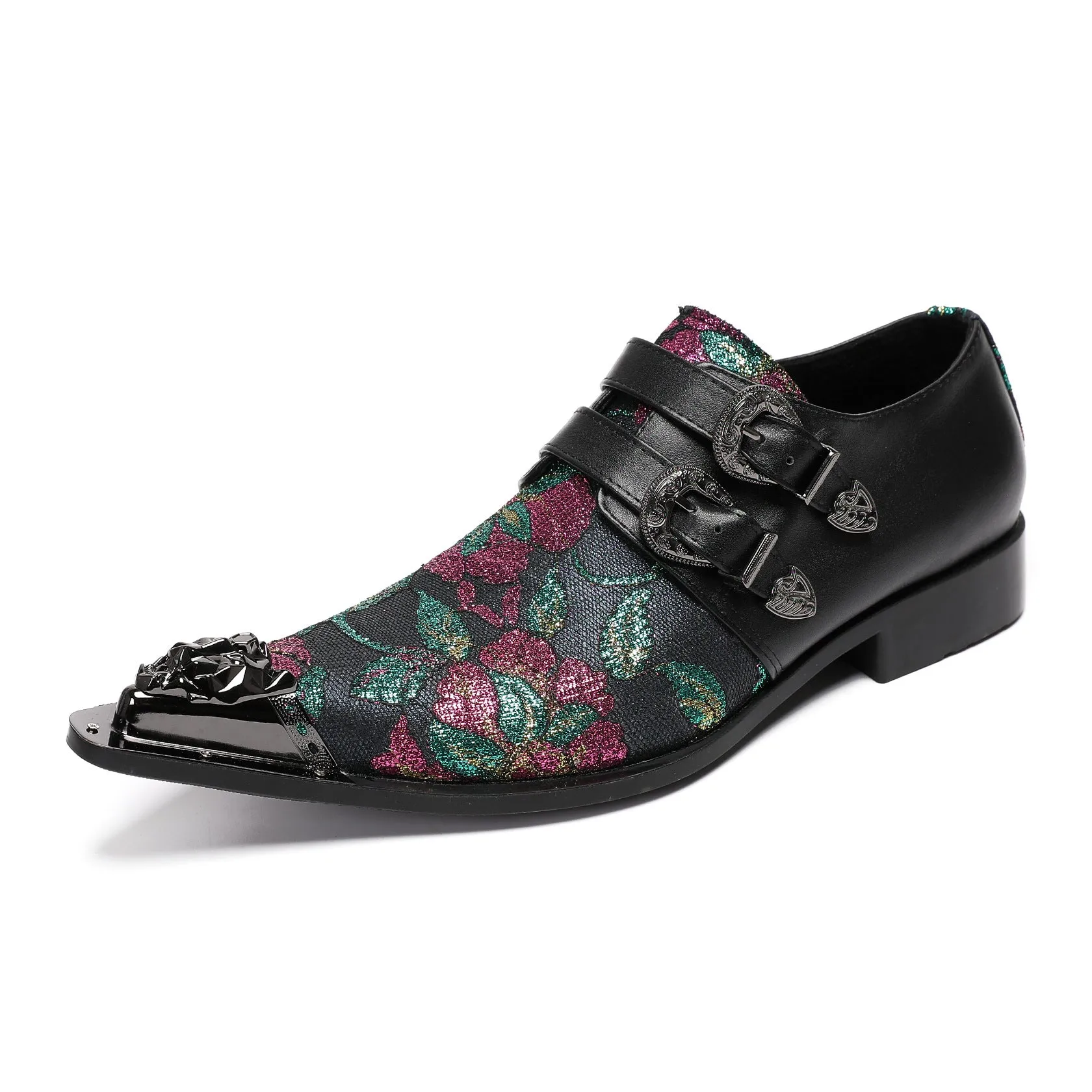 Foreign Trade 2024 Autumn Men's Business Leather Shoes Dress Wedding Groom Leather Large Size Groom Derby Shoes