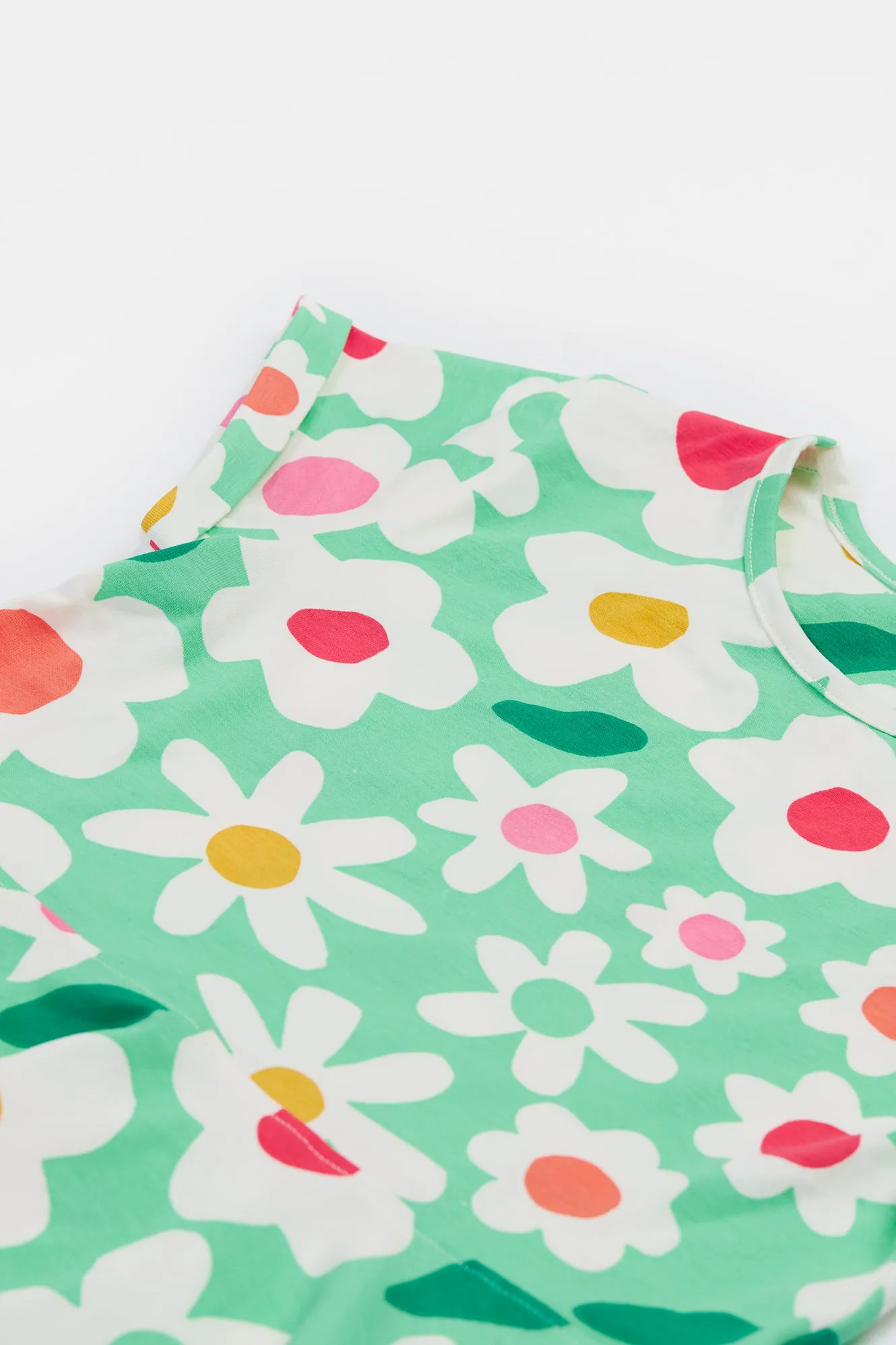 Frugi Girls Daisy Field Spring Skater Dress