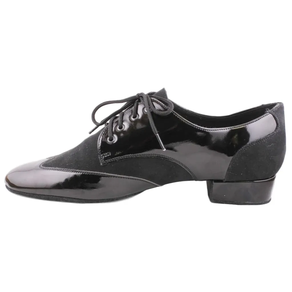 Galex 1114 Pino, Black Patent Leather & Nubuck, Men's Smooth Dance Shoes