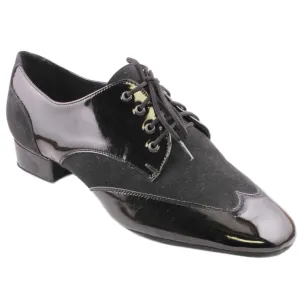 Galex 1114 Pino, Black Patent Leather & Nubuck, Men's Smooth Dance Shoes