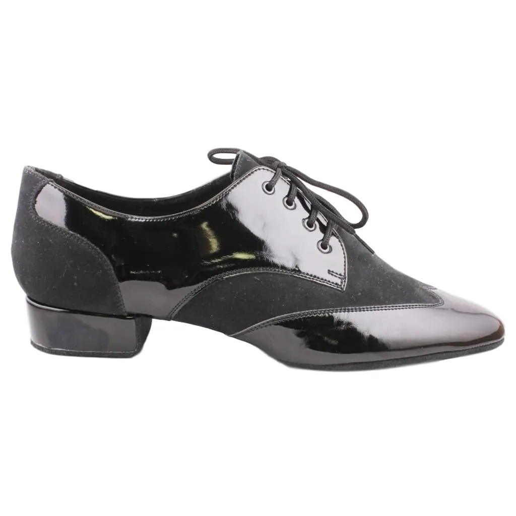 Galex 1114 Pino, Black Patent Leather & Nubuck, Men's Smooth Dance Shoes