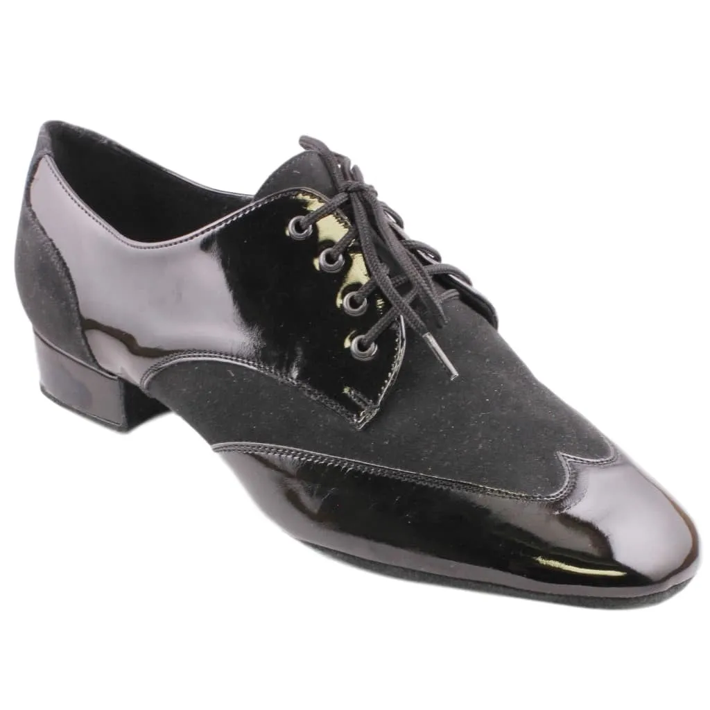Galex 1114 Pino, Black Patent Leather & Nubuck, Men's Smooth Dance Shoes