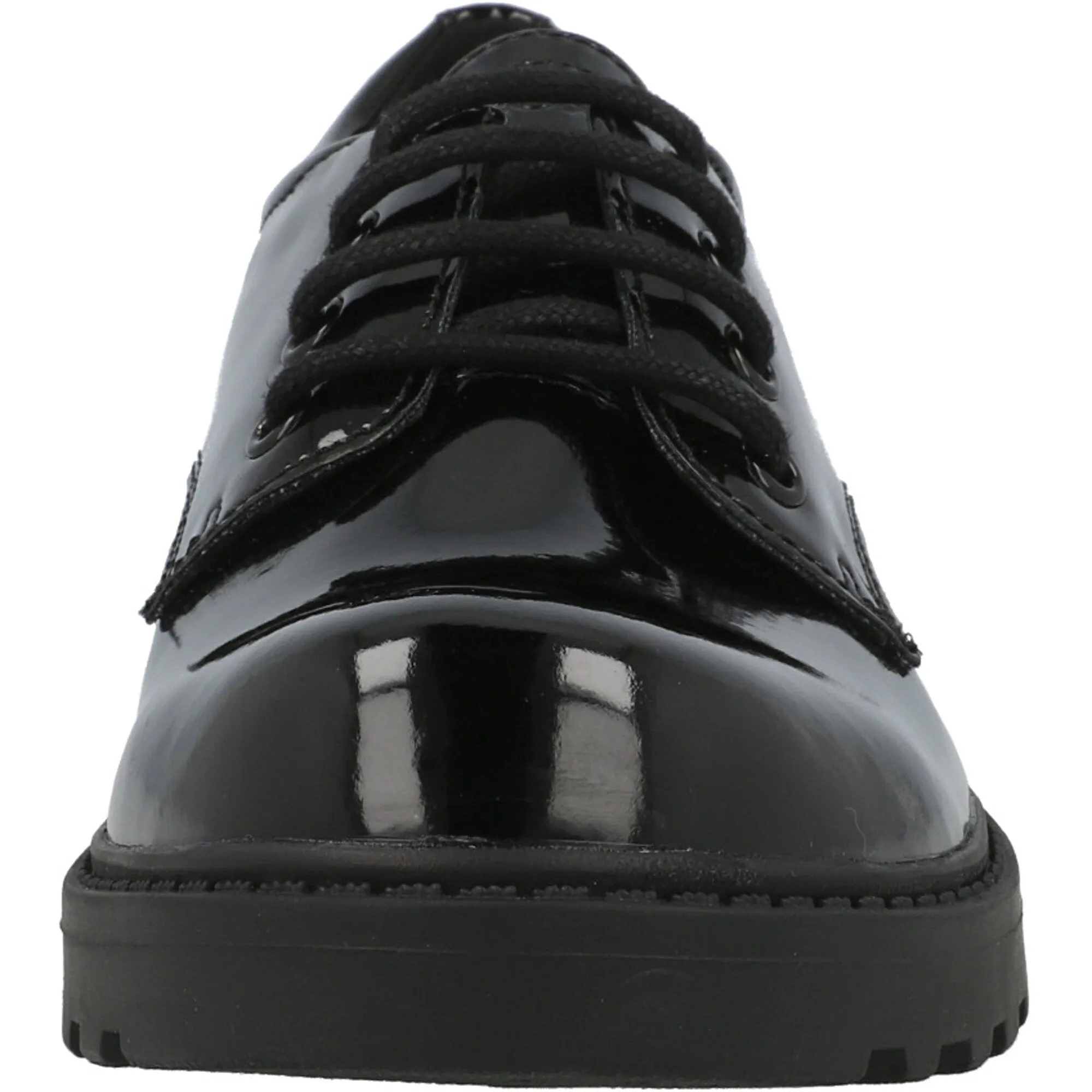 Geox Casey Black Derby School Shoes