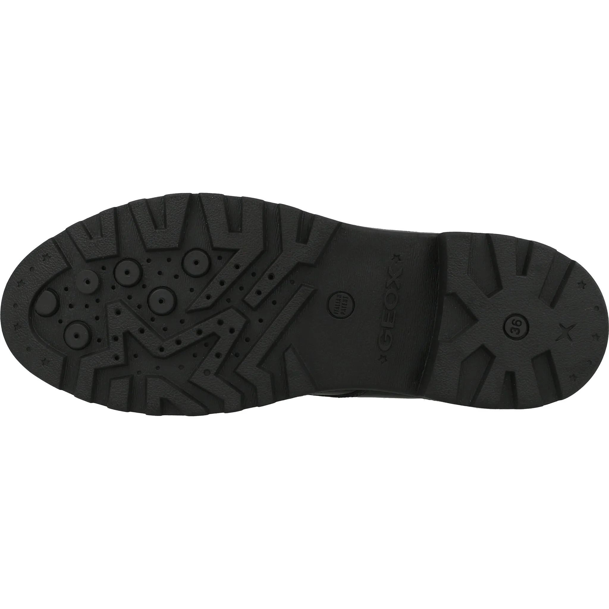 Geox Casey Black Derby School Shoes