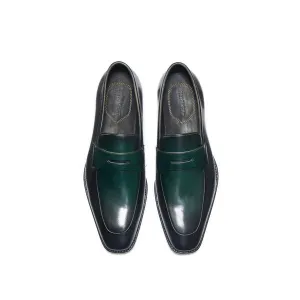 Goodyear Penny Wide Toe Leather Loafer