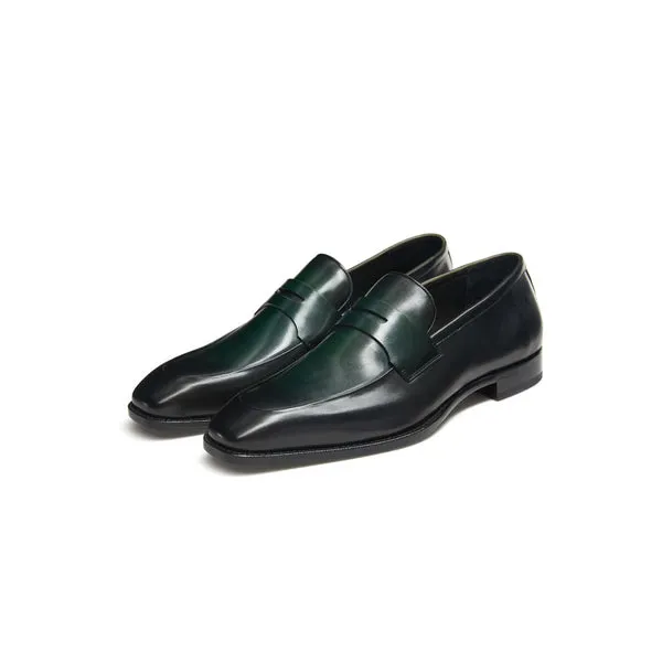 Goodyear Penny Wide Toe Leather Loafer