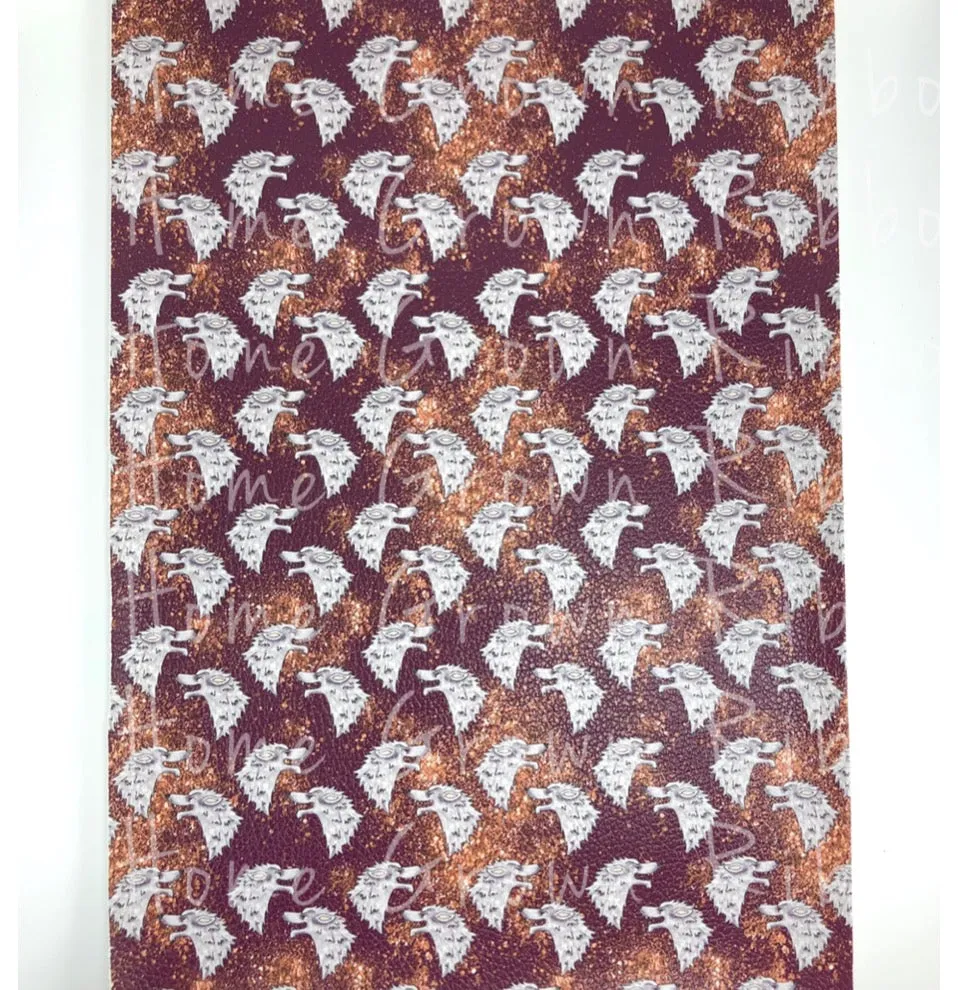 GOT Direwolves on Maroon Vinyl Sheet