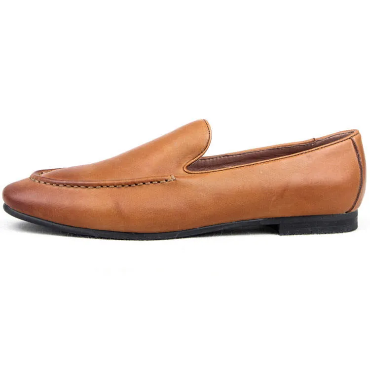 Handcrafted Men's Cow Premium Leather Slip-On Loafers