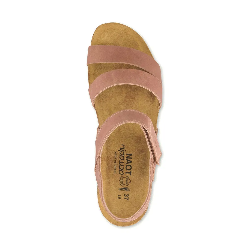 Kayla Latte Brown Leather Wide (7303 - E69)