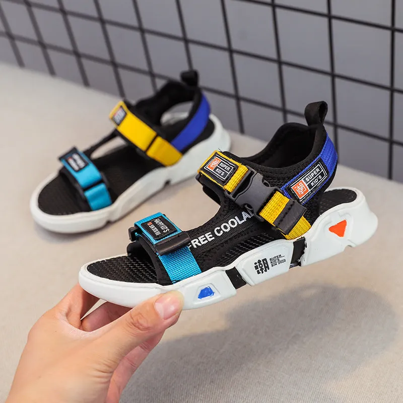 Kids Sandals Mixed Color Fashion Teen Casual Walking Shoes Non-Slip