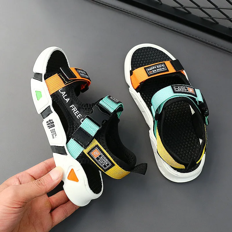 Kids Sandals Mixed Color Fashion Teen Casual Walking Shoes Non-Slip