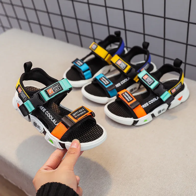Kids Sandals Mixed Color Fashion Teen Casual Walking Shoes Non-Slip