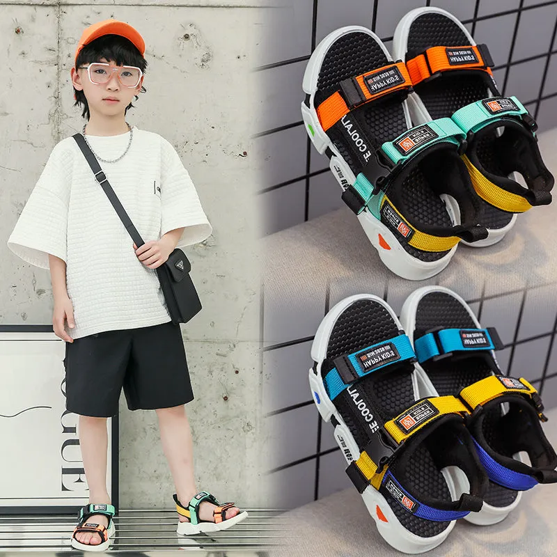 Kids Sandals Mixed Color Fashion Teen Casual Walking Shoes Non-Slip