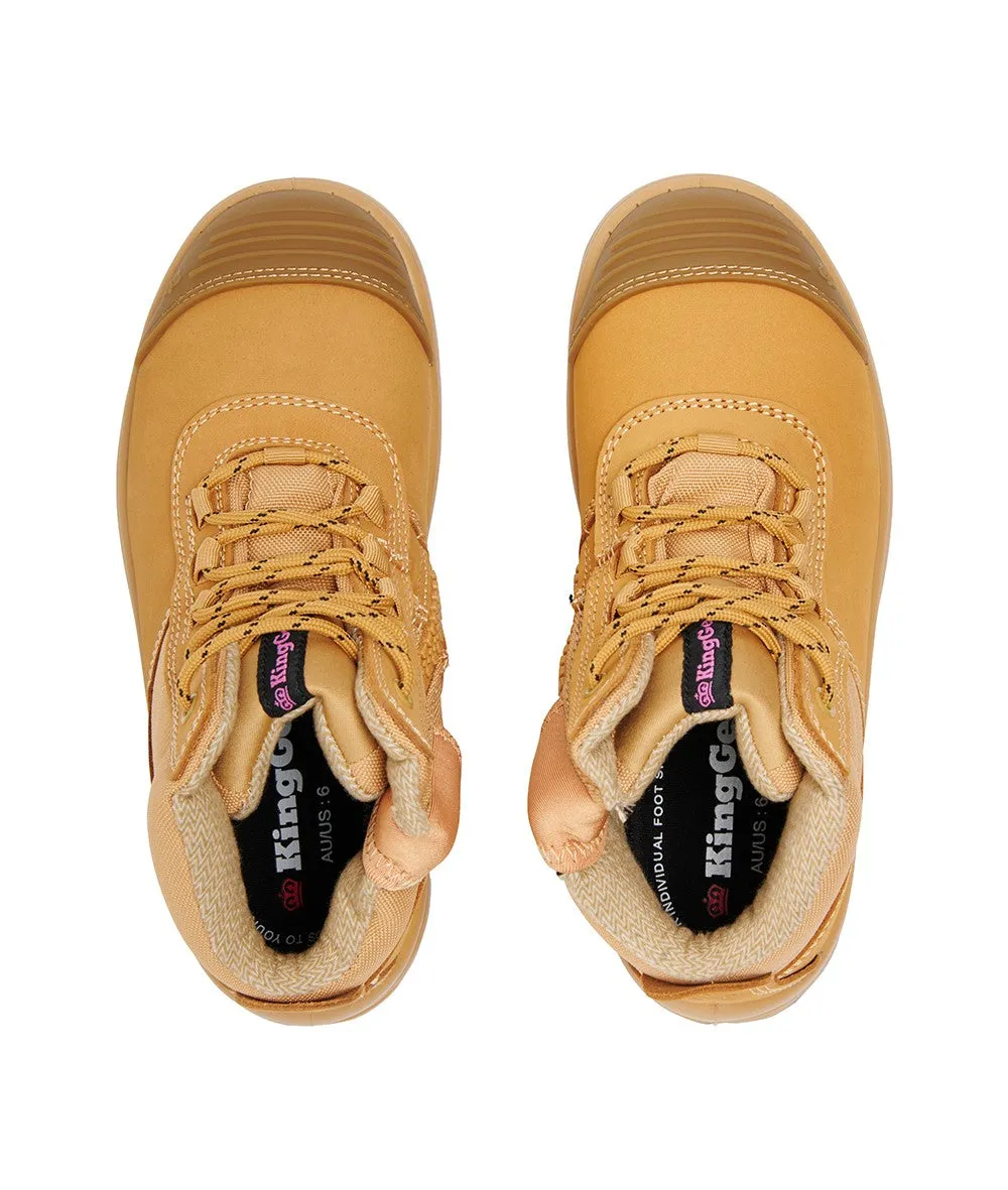 KingGee Women's Tradie Comfortmax Work Boots - Wheat