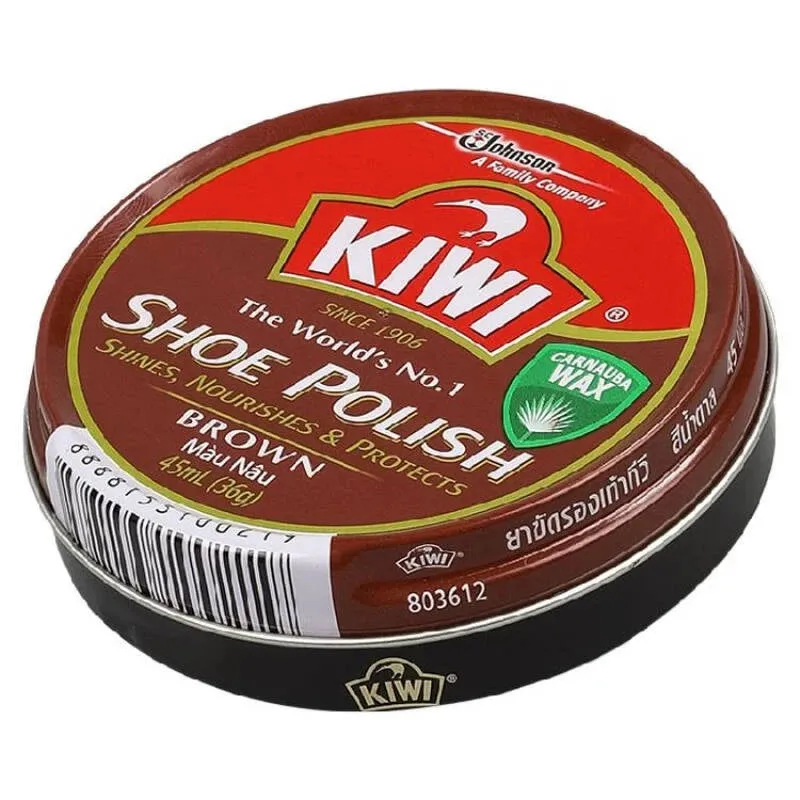 Kiwi shoe polish, black/brown, 45 ml.