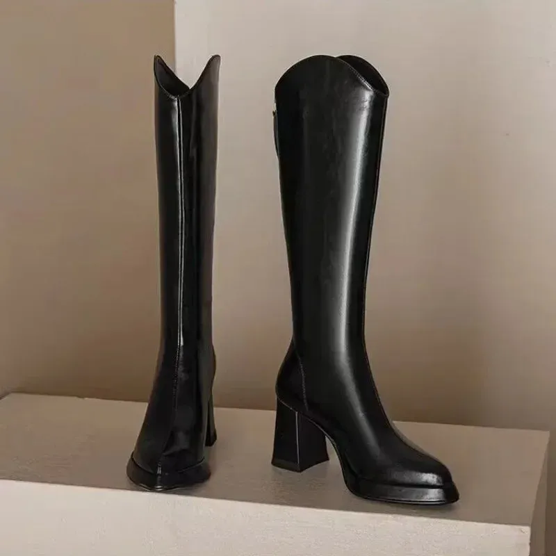 Knee-High Block Heel Boots | Sleek & Sophisticated | Versatile Style