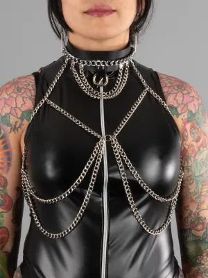 Leather and Chain Bra Harness