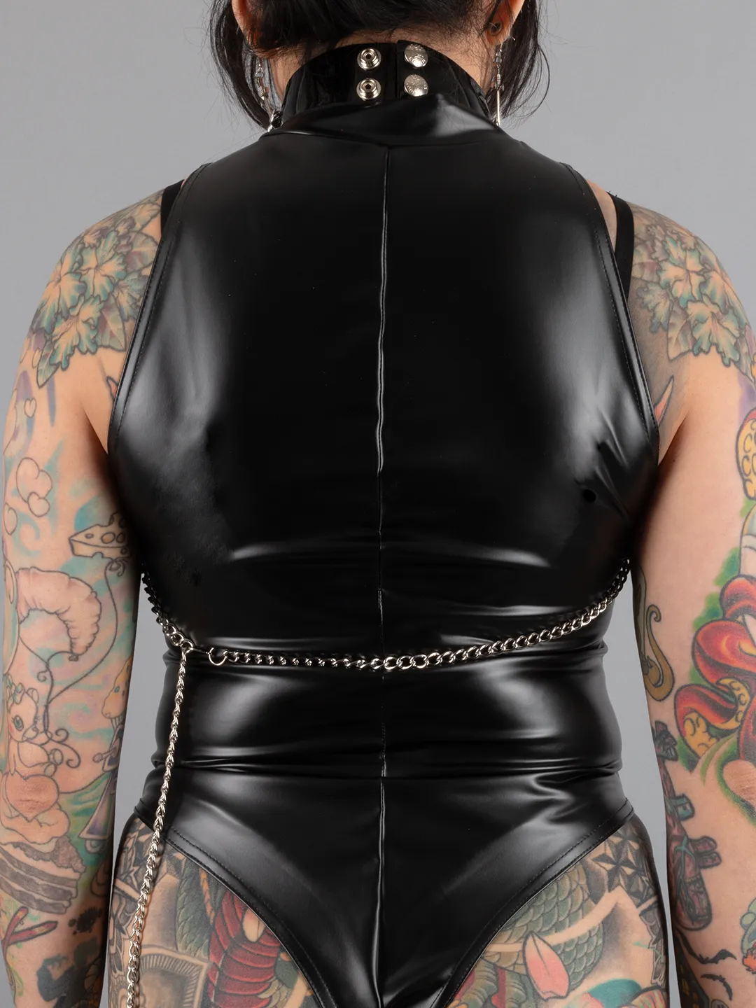 Leather and Chain Bra Harness